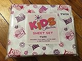 kids collection twin sheet set owl print pink and purple [並行輸入品]