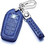アルファード30系後期 専用 アルファード ヴェルファイア30系 40系 後期 前期 トヨタ スマート キーケース キーホルダー キーカバー ビジネス 専用 防塵 耐衝撃 レザー 窓あり マーク見える 新型改良 6ボタン（青）
