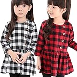 清楚 な ベビー キッズ 子供 用 チェック 柄 ワンピース (黒・ブラック・140センチ)