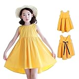 韓国風　夏新作　ワンピース　子供ドレス 綿100%　無地 無袖ワンピース　子供服　子供ワンピース（120-140cm） (140/64)