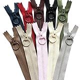 Y.K.K. リング付きビスロンファスナー 定番カラー 40cm 10色各1本入 3VST40-10MIX