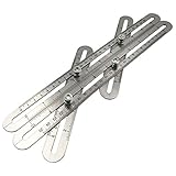 多機能調節可能な四両面折りたたみ測定ツールマルチアングルテンプレートスケール定規