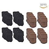 bestsupplier 32個椅子脚ソックスニット家具靴下 – 椅子、床プロテクターfor Avoid傷 – 家具パッドを簡単にノイズ削減と移動(ブラック、コーヒー