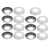 uxcell 手すり部品　ブラケット　ハンドレールプレートカバー　 ラダーカバー 安全な手すり用 304ステンレス鋼 15個入り