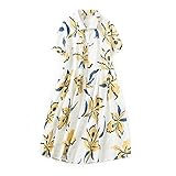 2017 夏季文芸森ガール 麻綿プリントで長め妊婦のワンピース (L, 画像の色) [並行輸入品]