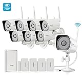 Zmodo 720p HD Camera Outdoor Home Wireless Surveillance Video Cameras Kit (8 Pack) with Zmodo Beam a
