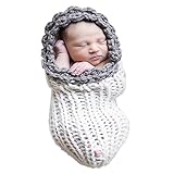 【YW】 赤ちゃん寝袋 新生児セーター寝袋 ベビー衣料撮影 スリープサックス (0-2ヶ月)