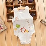 ネクシード(nexeed) ガーゼ 半袖 ロンパース 新生児用 出産祝い 男の子 女の子　ボディ肌着 肌着 ベビー服 (80cm, イエロー)