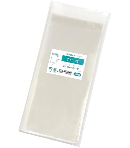 長形3号封筒サイズ OPP袋（テープ付き） 4000枚領収書可 Amazon | OPP袋 長3 透明 封筒 国産 テープ付 120x235mm 100枚 T12