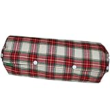 acortile 抱っこひも収納カバー Ｍ 日本製 【タータンチェック/白×ベージュ】 90日保証 リバーシブル 裏生地ベージュ シッカリ生地