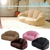 シンプルローソファー カラフルフロアソファ（ピンク）