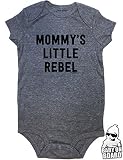 Daft Baby Mommy 's Little Rebel Cool Baby Onesieベビーシャワーギフト カラー: グレー
