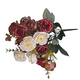 Hommy 1束　人工　バラ　花　造花　結婚式　装飾　花束