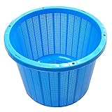 【個人宅配送不可】 【20個】 丸かご 青 大 容量20L 収穫かご 国産品 安全興業 【代引不可】