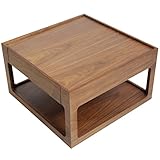 タンスのゲン 【完成品】 センターテーブル 正方形 60cm 木製 北欧 モダン カフェ テーブル ローテーブル 収納 ウォールナット 30800003 WN