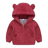 Domybest 冬 ベビー服 コート 男の子 女の子 フード付き コーラルベルベット 0-5歳 ベアの形 レッド 緑の日 少年の日 誕生日 記念日 出産祝い お祝いギフト 旅行