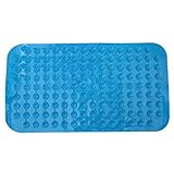 HKUN バスタブマット 滑り止め バスマット 転倒防止 介護 浴槽用 吸盤付き 匂いなし 防カビ ,ブルー