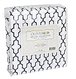 Oliver B Crib Sheet - Navy Trellis by Oliver B