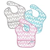 バンキンス 油が落ちるスタイ3点セット【日本正規品】スーパービブ 柔らかくて軽量 洗濯機で洗えてすぐ乾く お食事用防水ビブ 6~24ヶ月 Girl Assorted S3-G901