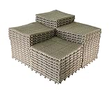 山崎産業 日本製 ジョイント人工芝 若草ユニット E-V グレー 30cm×30cm 60枚セット