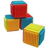 Playkidz Super Durable 24 Pcs Stacking Bristle Blocks Building Set, For Boys & Girls, Educational Fu