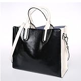 Kayaa トートバッグ レディース 大容量 2way ビジネスバッグ 通勤バッグ ハンドバッグ　ショルダーバッグ 2WAY バッグ エレガント 通勤 通学 デートなどに最適 (白黒)
