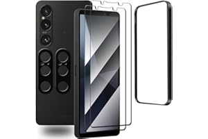 XPERIA 1 VI ガラスフィルム+ エクスペリア 1 VI カメラフィルム【旭硝子日本製・高精度ガイド枠付き】Sony Xperia 1 VI 指紋認証対応 硬度9H 耐衝撃 スクラッチ防止 自動吸着 気泡ゼロ 指紋防止 露出オーバー防止 XP