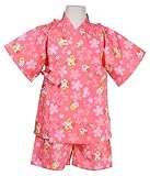 キッズ用甚平上下2点セット 9454 110cm ピンク