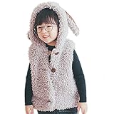 Candykids　使える オシャレ女児 コットンベスト キルティング ダウンジャケット 秋冬 子供服　キッズ　アウター　中綿 厚手　暖かい (100cm, グレー)