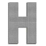 Stupell Industries OHI-121-H Black and White Houndstooth 18 Inch Hanging H [並行輸入品]