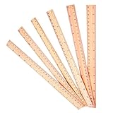 eBoot 6パック木製定規木製定規with bilateralスケール、12インチ オレンジ EBOOT-RULERS-03

