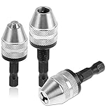 1/4 「キーレスドリルチャック六角シャンクアダプタコンバータクイック変更 0.3-3 0.6 mm