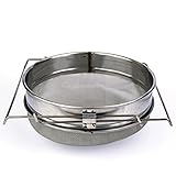 PerPure 二重 蜜こし器　ステンレス製 蜂蜜 濾過器 蜜濾器 蜜濾し 養蜂用具　採蜜 ミツバチ 蜂蜜抽出 シルバー