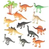 CORHAD 12個 動物モデル ミニ恐竜 4～7歳の男の子向けの恐竜のおもちゃ おもちゃの 動物の置物 アクション 小さな の置物 プラスチック