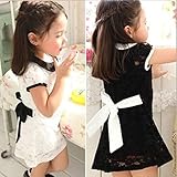 即納夏 子供ワンピ　キッズワンピース 可愛い総レースデザイン全2色100cm 110cm 120cm 130cm 140cm black,120cm