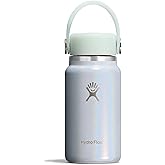 Hydro Flask Micro Water Bottle - Insulated Leak Proof Mini Flask - Stocking Stuffer or White Elephant Gift 6.7 Oz Glimmer Blu
