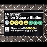 NEW YORK サブウェイサイン「14 Street Union Square」 SW-10 W45.5*H30.5 ／ニューヨーク／地下鉄／看板／