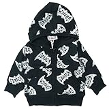 【秋冬物】 GARACH(ギャラッチ) 裏毛英字ロゴ総柄Ptパーカージャケット 110cm /SI NO.AH-531901