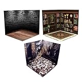 B Baosity 3 個 1/12 スケール背景シーン表示コレクションケース駐車場背景ジオラマ収納ショーアクションフィギュア人形