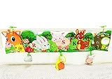 babypriceベビーベッドバンパーギャラリー動物テーマ布ブック赤ちゃんおもちゃwith 3つHanging文字- bpa-freeteether、音楽音声とRattles マルチカラー