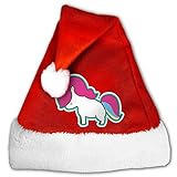 クリスマス サンタ帽 クリスマス プレゼント クリスマスツリー 飾り ユニコーン 赤ちゃん アニマル柄 デザイン プリント スタイル ギフト サンタクロースキャップ パーティーグッズ Small