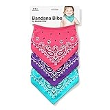 Mustachifier Bandana Bibs - Set of 3, Pink/Purple/Mint by Mustachifier
