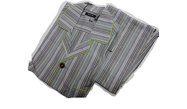 ポールスミス ルームウェア セット アーティストストライプリブ 男性 L Ll 紳士 M Smith ブランド ネイビー メンズ ジップアップ Paul