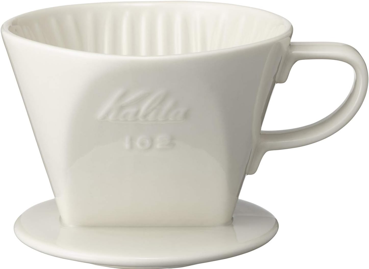 カリタ Kalita 雑味が出る前においしさだけを引き出す速い抽出速度の3つ穴 コーヒー ドリッパー 保温性が高い 陶器 2~4人用 102-ロト 陶器 ホワイト #02001 ドリップ 器具 二人用 四人用 2杯用 4杯用 おしゃれ キャンプ アウ