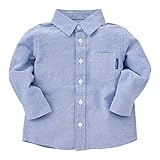 西松屋 [EFD] 布帛無地ストライプ長袖シャツ 【80cm・90cm・95cm】　90　サックスブルー