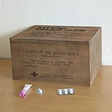 BREA 日本製 救急箱 木製 フタ付き木箱 (ダークブラウン)