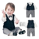 Cuteshower 子供服 フォーマル 男の子 ベビー カバーオール ロンパース 結婚式 お宮参り 七五三 70
