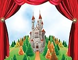 JP London PMUR2069 Peel and Stick Removable Wall Decal Sticker Mural, Make Believe Theatre Kids Cast