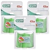 《セット販売》　サンスター ガム デンタルフロス＆ピック Y字型 (30本)×3個セット GUM 歯間清掃用品