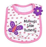 Reedoo 赤ちゃん コットン よだれかけ 防水　生地 綿 ベビー スタイ ビブ　保育園準備に お食事スタイ　動物柄　 かわいい　 ベビー用品　子供　男の子 女の子　タオル パイル　新生児　（バタフ